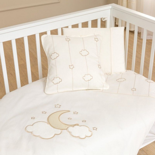 Funna Baby Bed Set 8pcs Luna Elegant, 80x140 cm - Gold