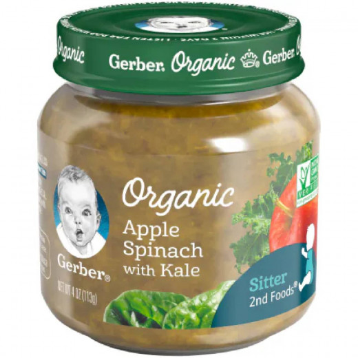 GERBER Organic Apple Spinach With Kale 4Oz