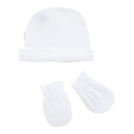 Cambrass - Cap and Mittens Liso White