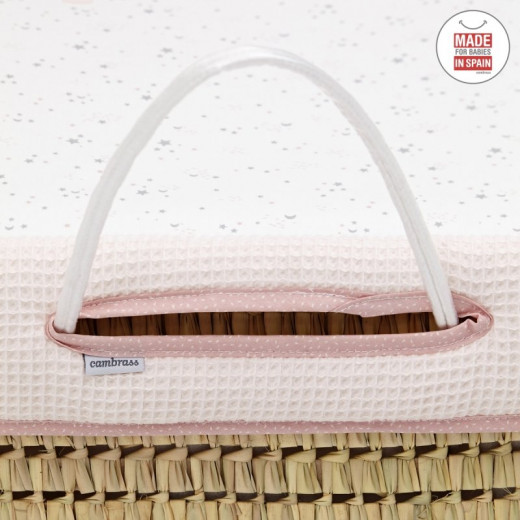 Cambrass - Quilted Basket Une Sky Pink 39x80x25 cm