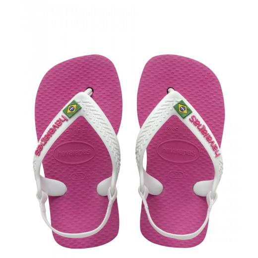 Havaianas Baby Brasil Logo II- Hollywood Rose Size 21