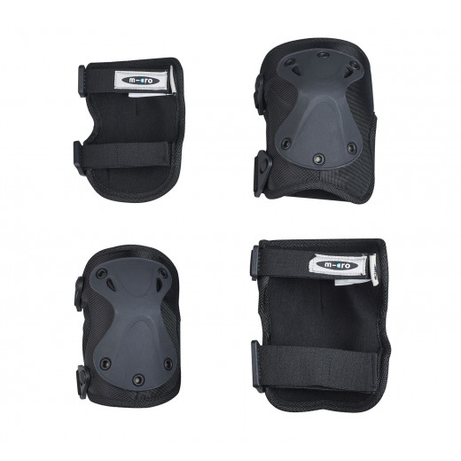 Micro Knee/ Elbow Pad Medium Black Set