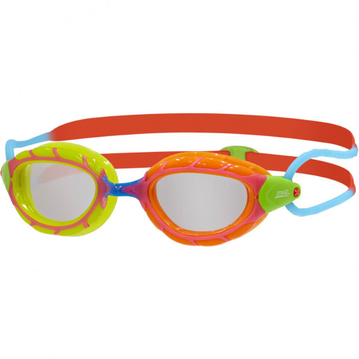 Zoggs Predator Junior ,Pink Lime Orange Goggles