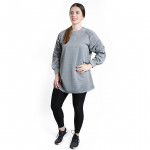 RB Women's Oversized Lounge Sweatshirt , (L/XL), Light Grey