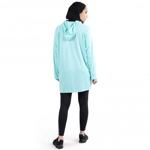 RB Women's Squat Hoodie , Free Size, Light  Aquamarine