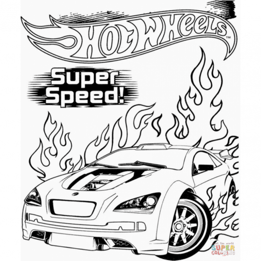 Bazic Hot Wheels Coloring Book