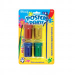 Bazic Poster Paint With Brush (18 Ml) 4 Color