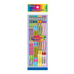 Bazic Reward & Incentive Wood Pencils With Eraser (8/Pack)