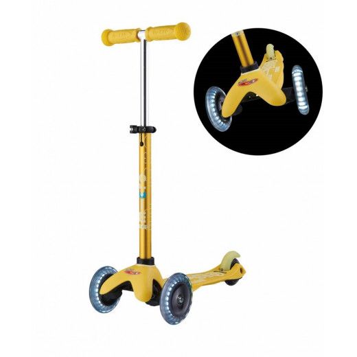 Mini Micro Deluxe LED Scooter, Yellow