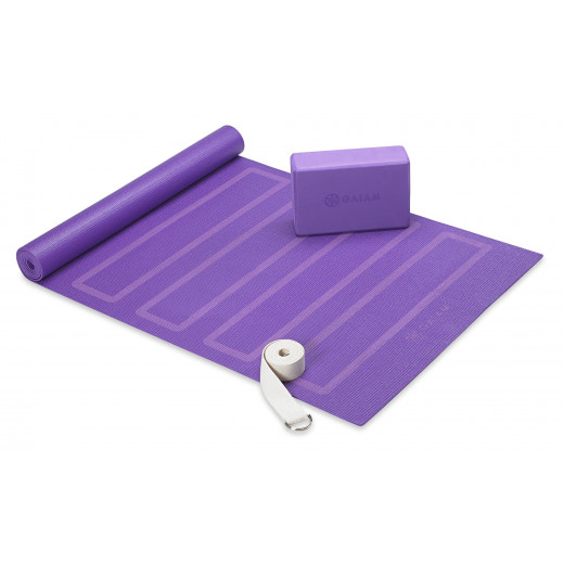 Gaiam Yoga Beginners Kit Purple