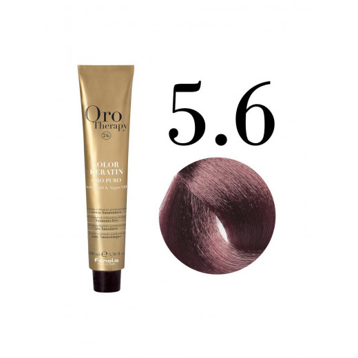 Fanola Oro Puro Hair Coloring Cream, Red no.5.6