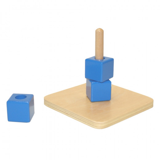 Edu Fun: Cubes on Vertical Dowel