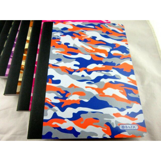 Bazic 100 Sheet Camouflage Composition Book, Assorted