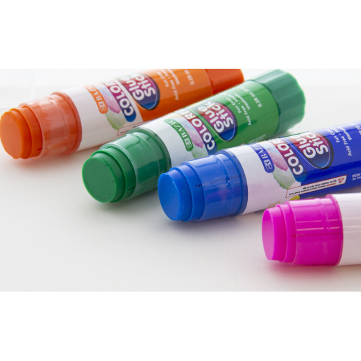 Bazic Washable Colored Glue Stick ,8 Gram, 4 Packs