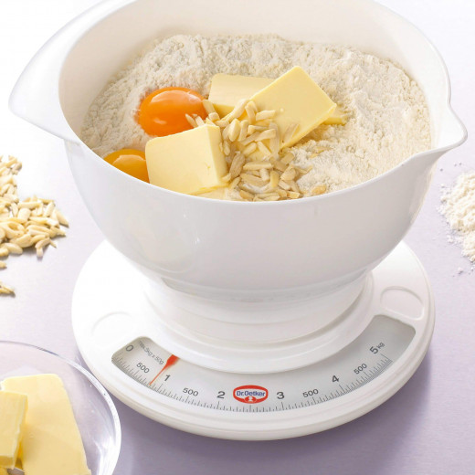 Dr. Oetker Analogue Food Scale With Mizing Bowl