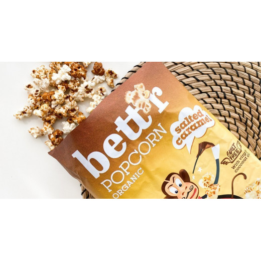 Battr Salted caramel popcorn, organic, 60g