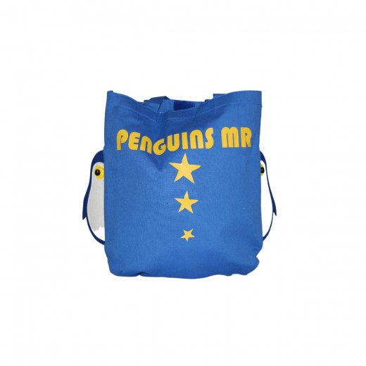 One Shoulder Bag With Carton Design Mr Penguins, Blue, 32*30 cm