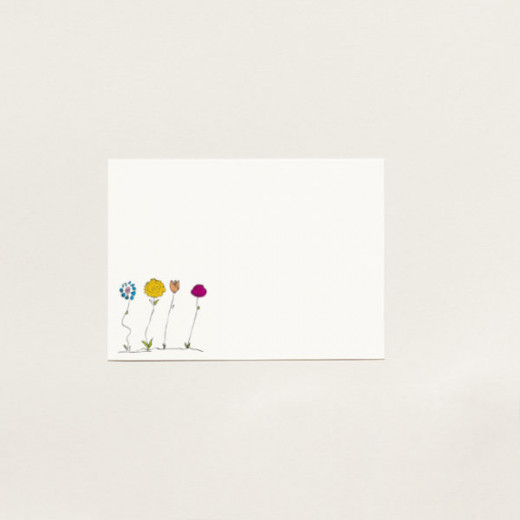 صندوق بطاقات للملاحظات بتصميم زهور مجنون