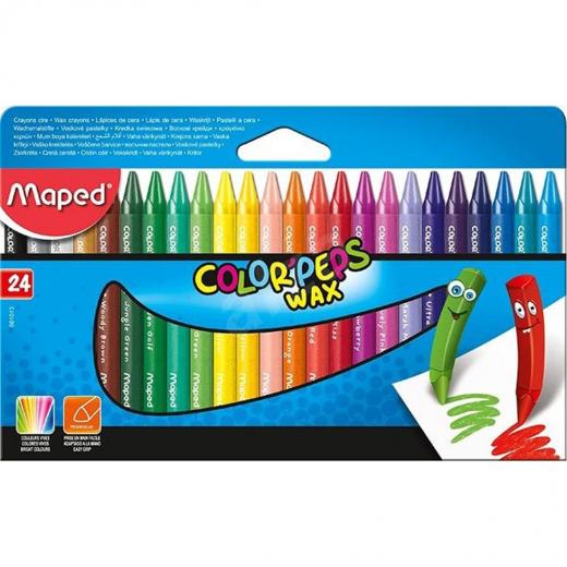 Maped Color' Peps Wax Crayons 24 Pcs