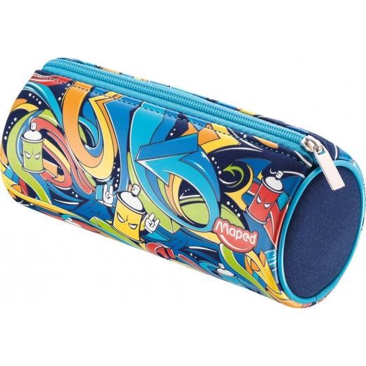 Maped Street Art Tube Pencil Case, 8 x 21 x 8 cm, Assorted Design will Vary