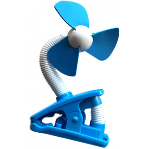 O2COOL 4 Inch Battery Clip Fan Blue