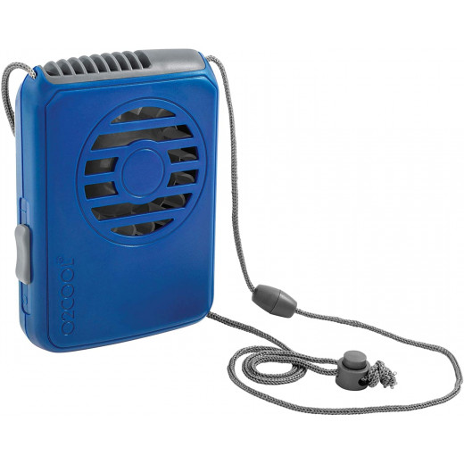 O2COOL Battery Deluxe Necklace Fan, Blue