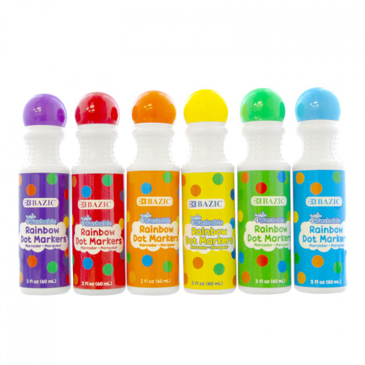 BAZIC Washable Dot Marker,Assorted, 1 Pack