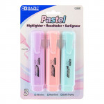 Bazic Pastel Highlighter Pocket Clip 3 Pieces