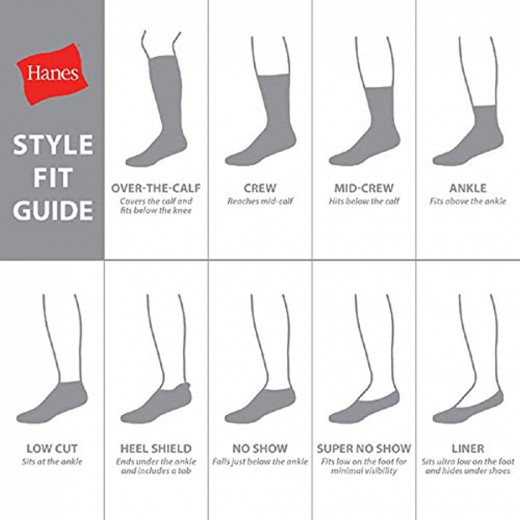 Hanes Women's Ultimate Lightweight Vent No Show Sock 6-Pack, black/grey,XL