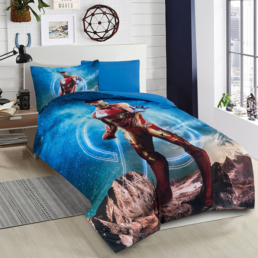 Nova home comforter iron man twin unique 4pcs set