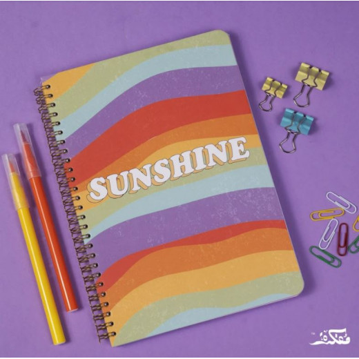 Mofkera Sunshine Large Wire Notebook - A4 Size - 5 Subjects
