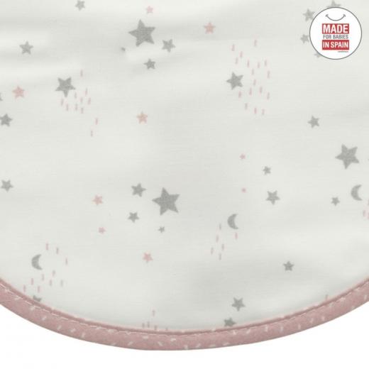 Cambrass Round Bib Velcro Sky Pink 16x19x1 Cm