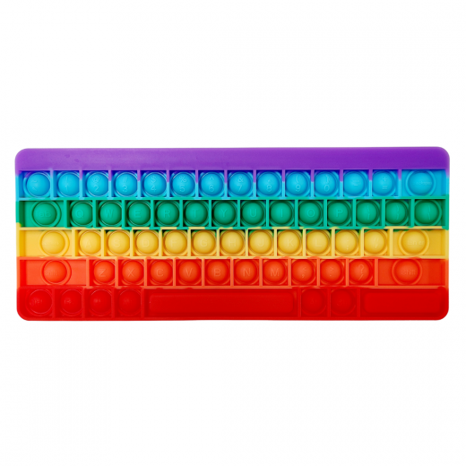 فقاعة بوب على شكل لوحة المفاتيح، لون قوس قزح