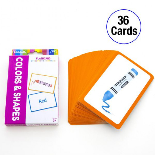 Bazic Colors Preschool Flash Cards (36/Pack)