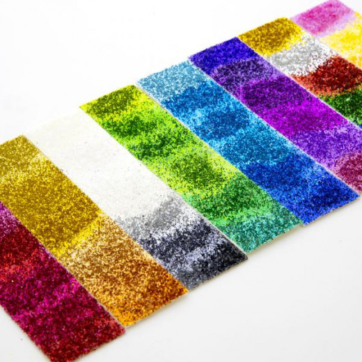 Bazic Primary Color Glitter Pack ,(2G) 6Pcs