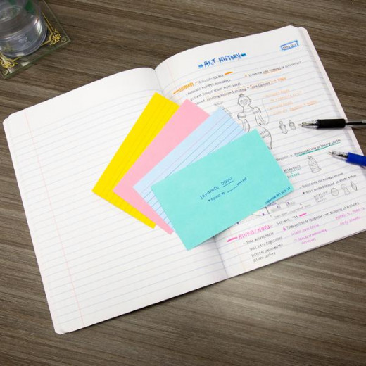 Bazic Ruled Colored Index Card Notebook