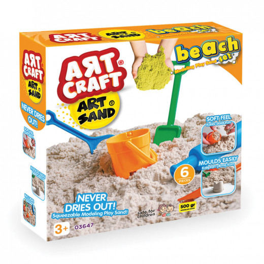 Art Craft Beach Modelling Play Sand Set 500 Gr