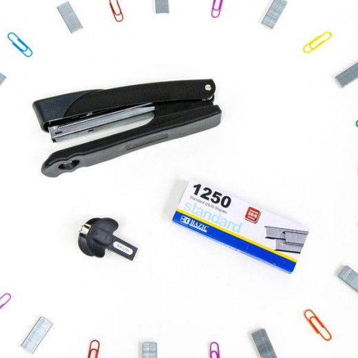 Bazic Metal Full Strip Stapler Set