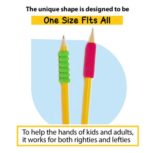 Bazic Pen or Pencil Grip Assorted Color & Shape Foam (8/Pack)