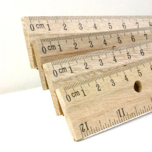 Bazic Wooden Ruler ,Set Of 3