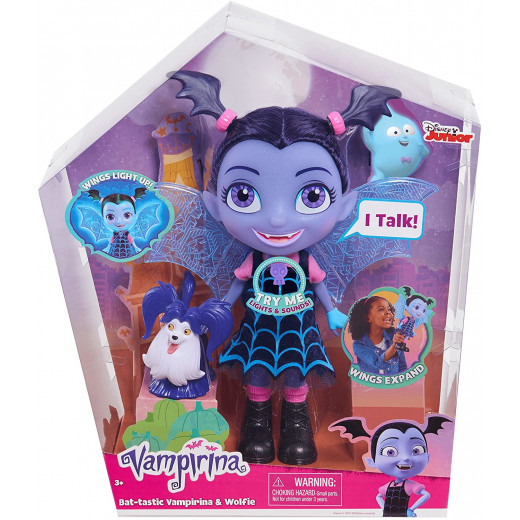 K Toys | Vampirina Bat-Tastic Talking Vampirina & Wolfie