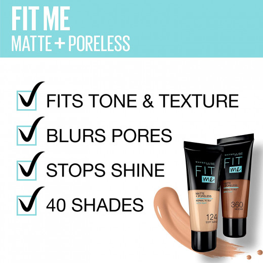 Maybelline New York Fit Me Matte & Poreless Foundation, 112 Soft Beige