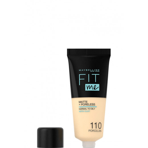 Maybelline New York Fit Me Matte & Poreless Foundation, 110 Porcelain