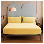Nova home warmfit winter microfleece fitted sheet set king/super king 3 pcs yellow