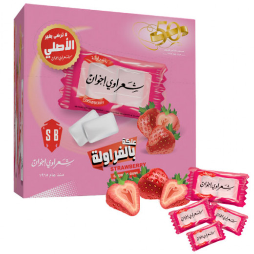 Shaarawi Bros Flavour Strawberry Gum, 2.9G Pack of 100