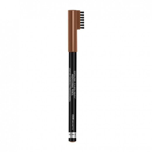 Rimmel London Brow This Way Professional Eyebrow Pencil, 006, Brunette