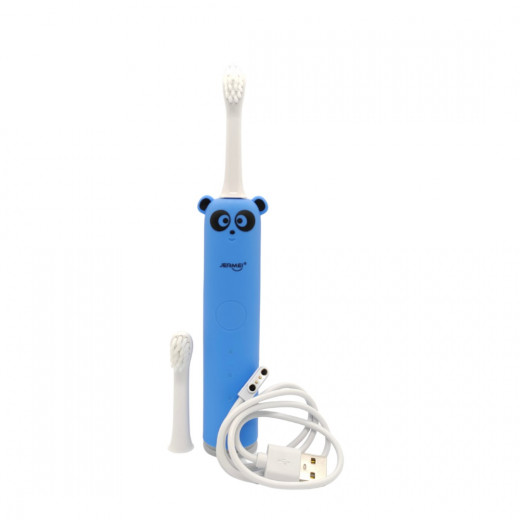 فرشاة أسنان كهربائية للأطفال باللون الأزرق بتصميم باندا من جيرمي