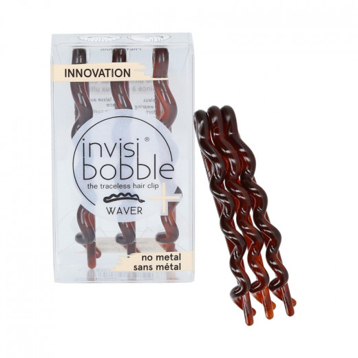 Invisibobble Waver Plus Pretty Dark Hair Clips 3pcs.