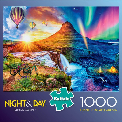 Buffalo Games Night & Day Icelandic Mountain, 1000 Pieces