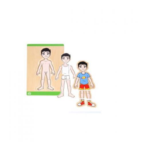 Edu Fun Building Up Body Parts Puzzles, 3 Layers Boy